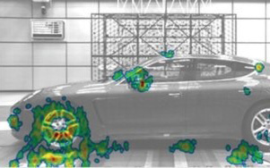 保时捷风洞麦克风阵列声学测量结果